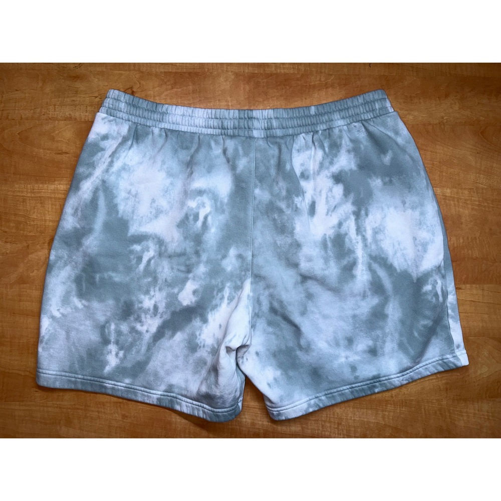 Adidas Originals Essentials Tie Dye Sweat Shorts Green White Trefoil Mens 2XL - Picture 4 of 6
